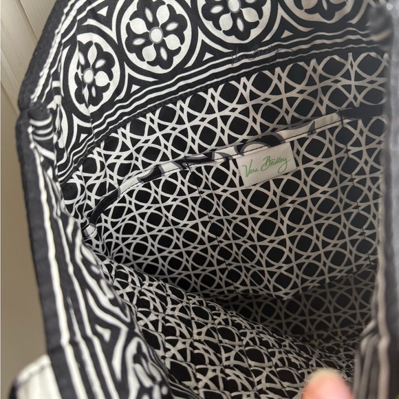 NWT Vera Bradley Night & Day Tote Bag RETIRED pattern Black And White Floral Bag - Picture 6 of 9